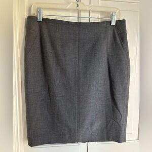 Loft Gray Straight Skirt 10 Petite
